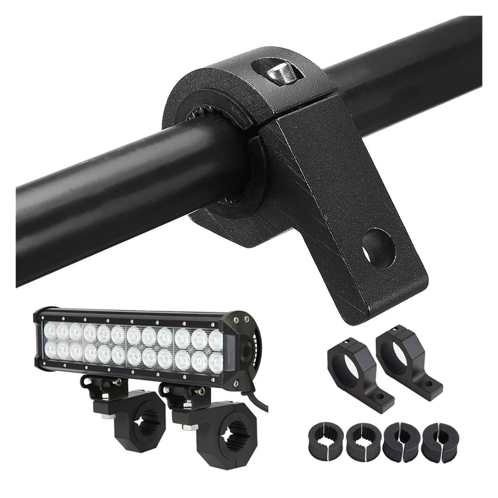 Amazon.co.jp: 最新 2pc オートバイ LED ヘッドライトクランプ